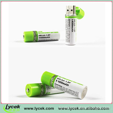 LYCEK Super Battery USB Cell Rechargeable LR6 AA battery 1.2v Battery